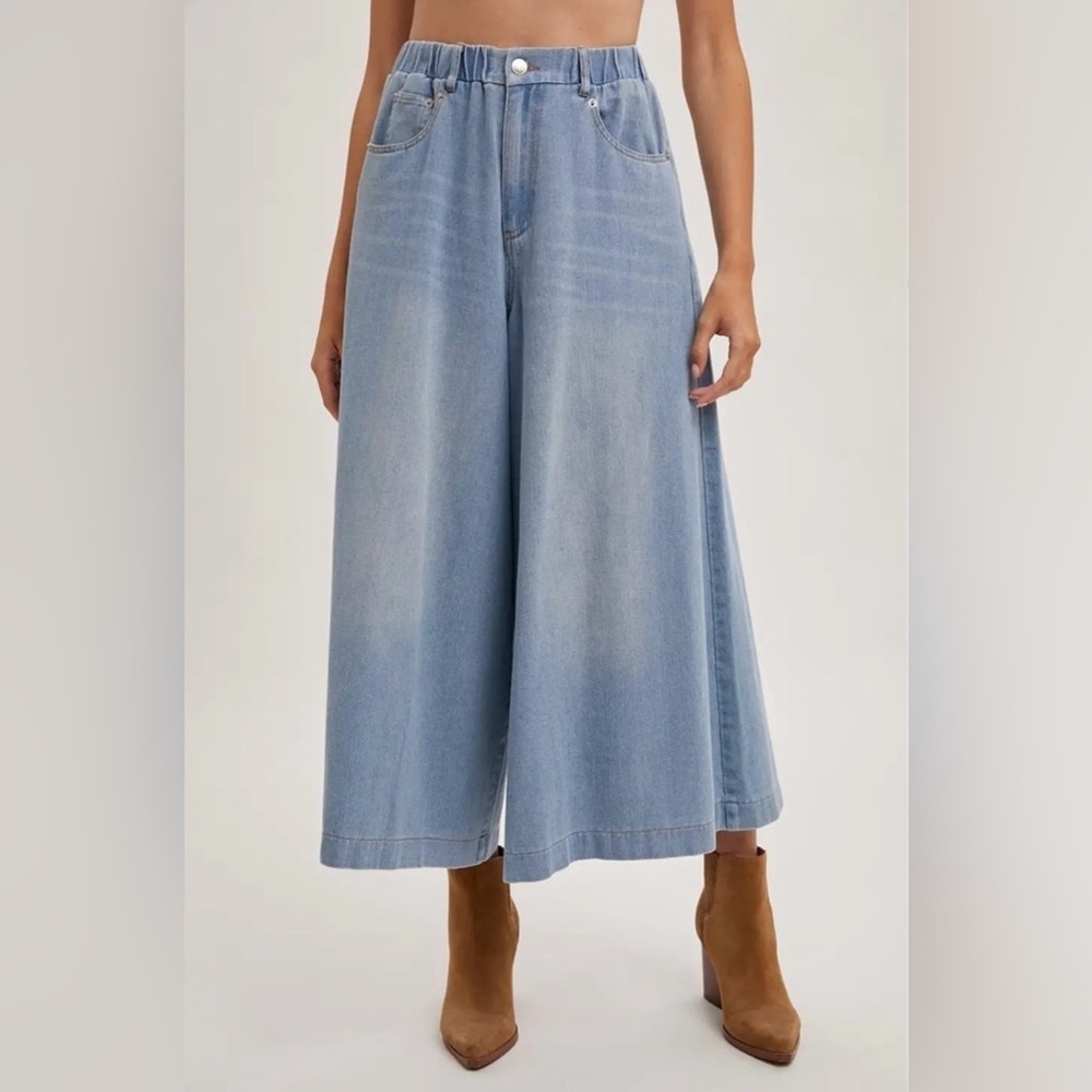 NWT Bluivy Wide-Leg Light Blue Jeans size Medium